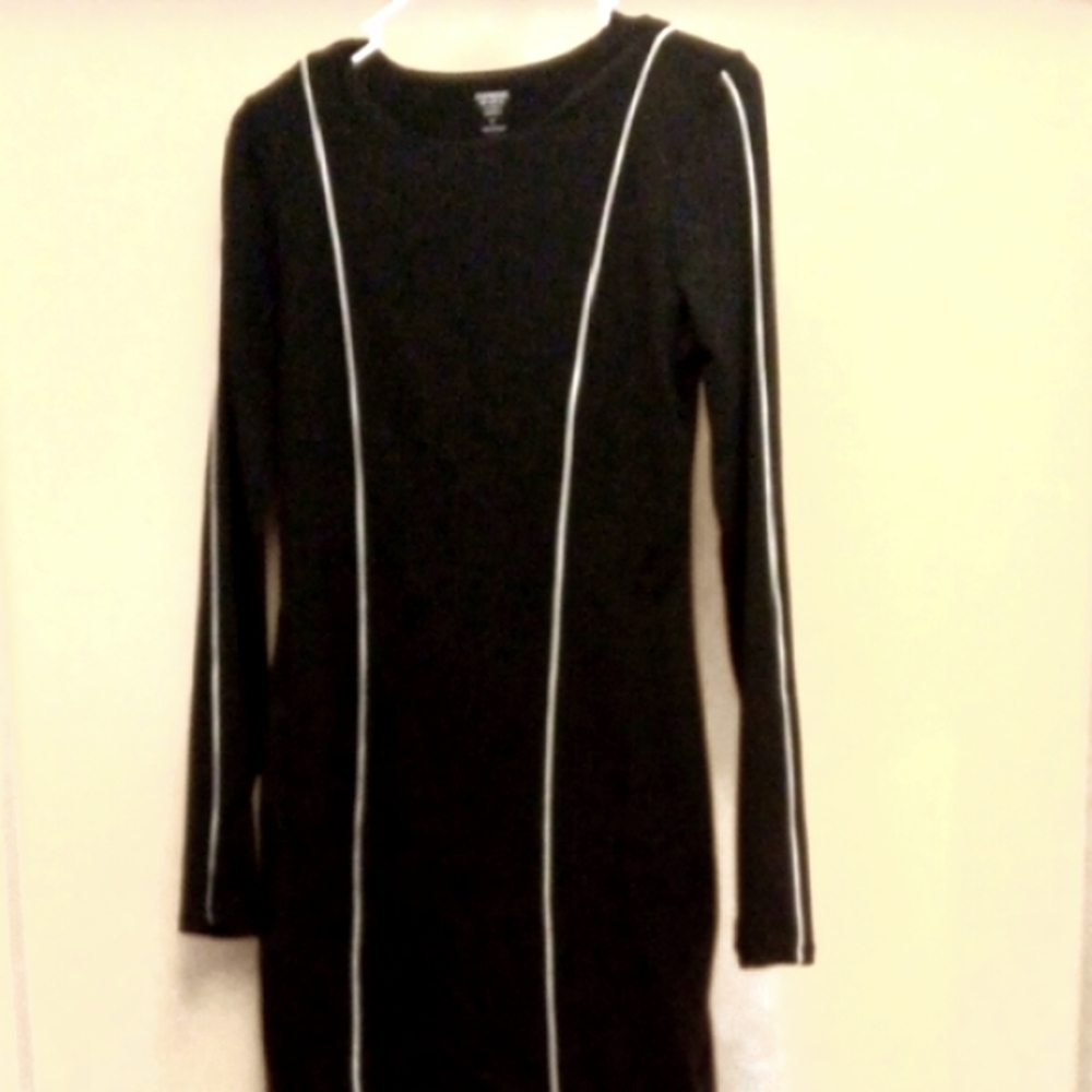 NWOT EXPRESS Women's Black Long Sleeve Contour Dress | Size S